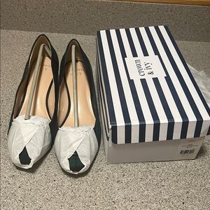 Belk Crown & Ivy Beckie Blue Plaid Buckle Pump 8.5M